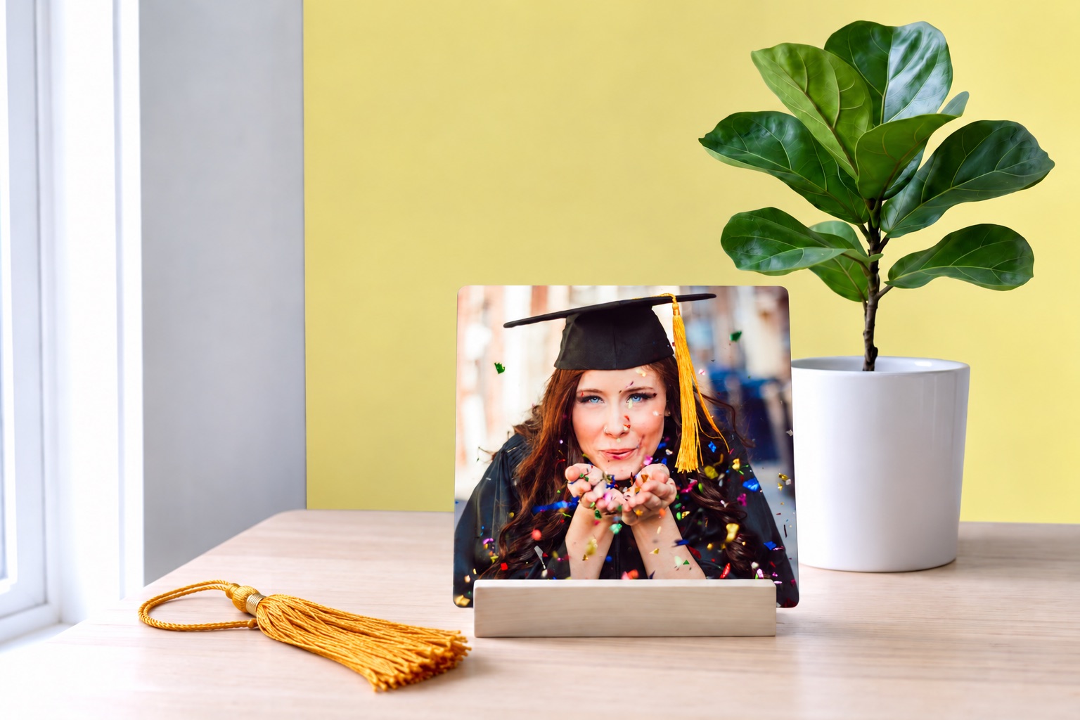 A graduation desk print from SimplePrints