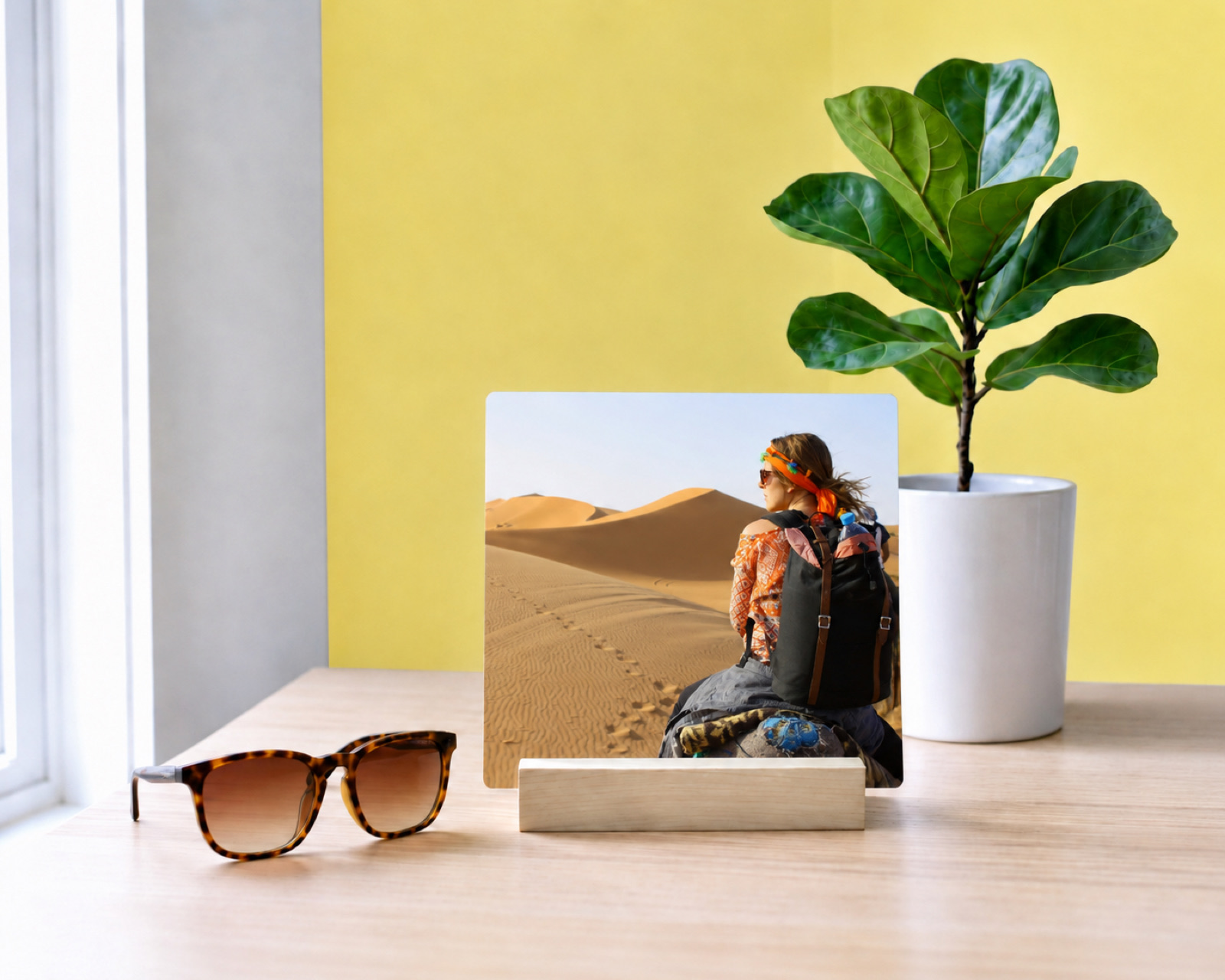 A travel vacation desk print from SimplePrints